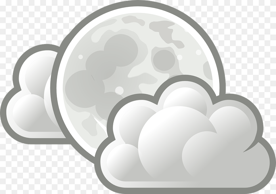 Tango Weather Few Clouds Night Full Moon And Clouds Drwaing, Astronomy, Nature, Outdoors Free Png Download