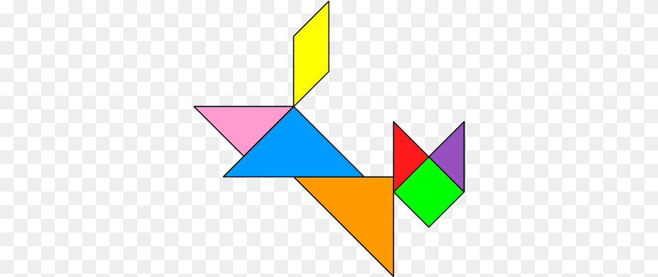 Tangram Cat Jumping Figuras De Tangram, Triangle, Symbol Png Image