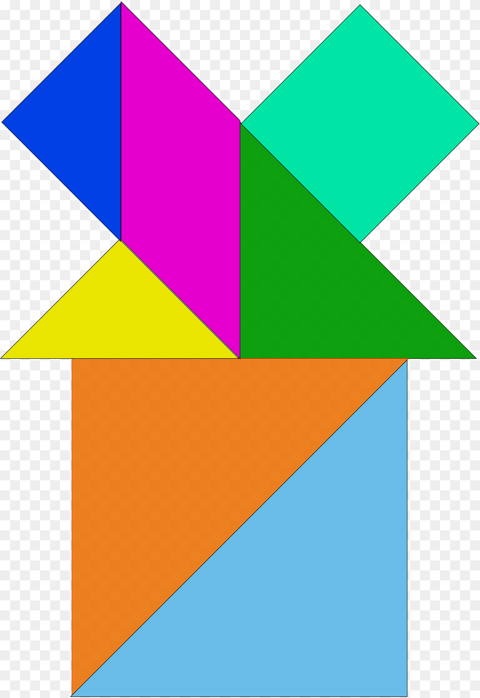 Tangram Clipart, Triangle Png