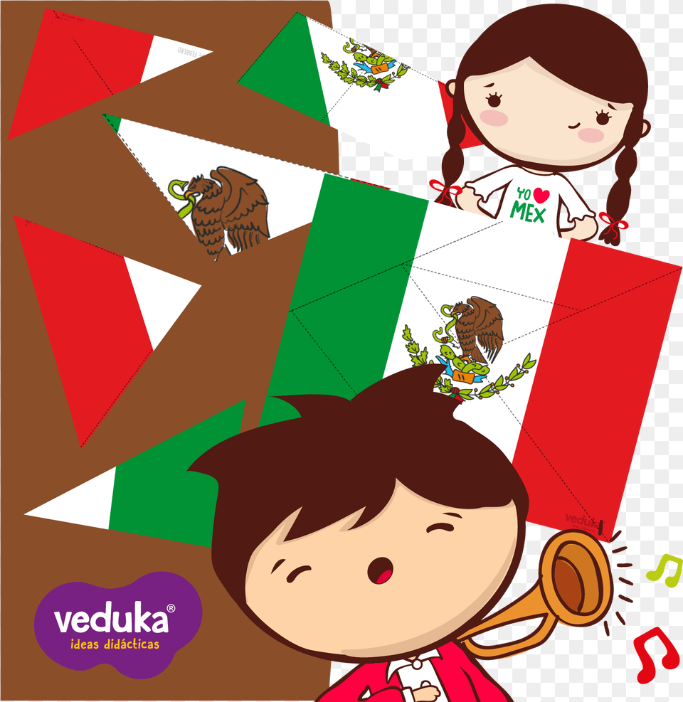 Tangram De Bandera Mexicana Cartoon, Baby, Person, Elf, Face Png