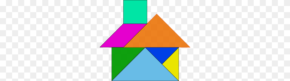 Tangram House Blocks Clip Art Images For Lots Of Games, Triangle Png