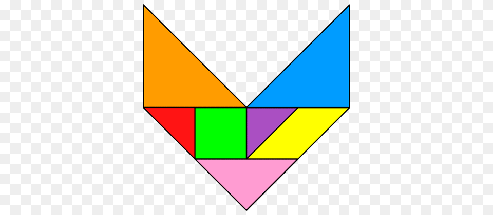 Tangram Letter V, Triangle Png