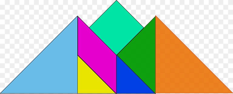 Tangram Pyramids Clipart, Triangle Free Transparent Png