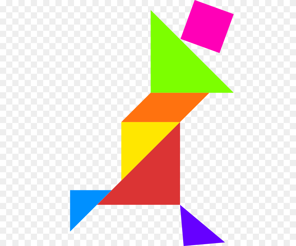 Tangram Shape People, Art, Triangle Free Png Download