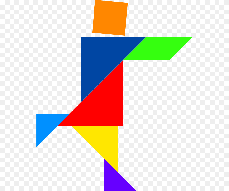 Tangram Shape People, Art, Graphics, Cross, Symbol Free Png