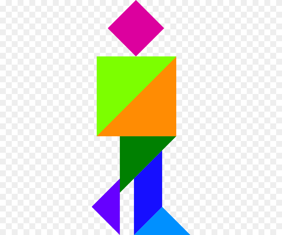 Tangram Shape People, Art Png Image