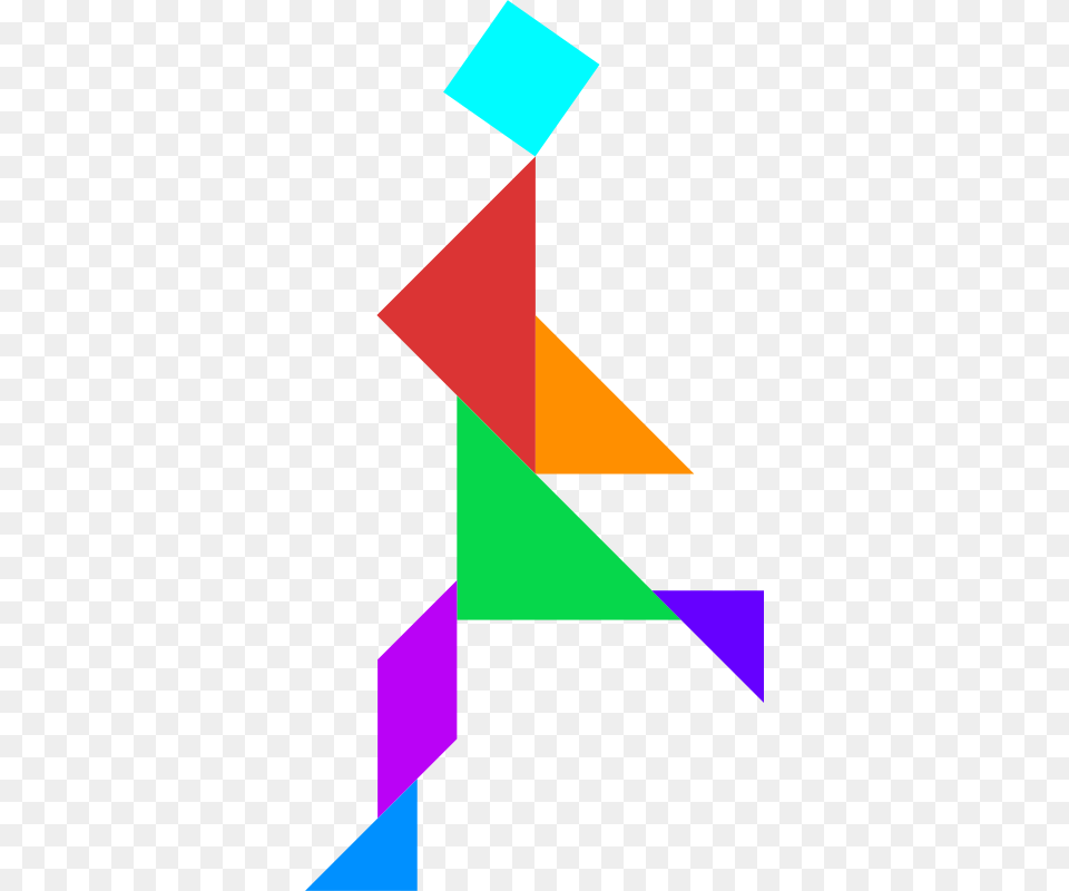 Tangram Shape People, Art, Graphics, Triangle, Lighting Png Image