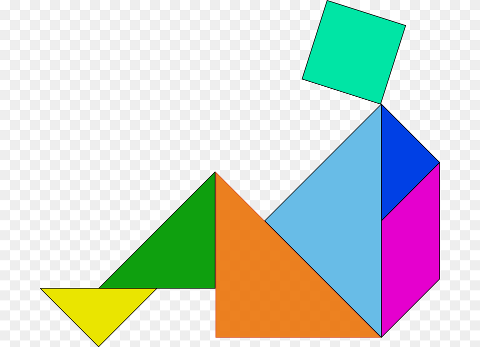 Tangram Tangram De Una Persona, Triangle, Art, Paper, Toy Png Image