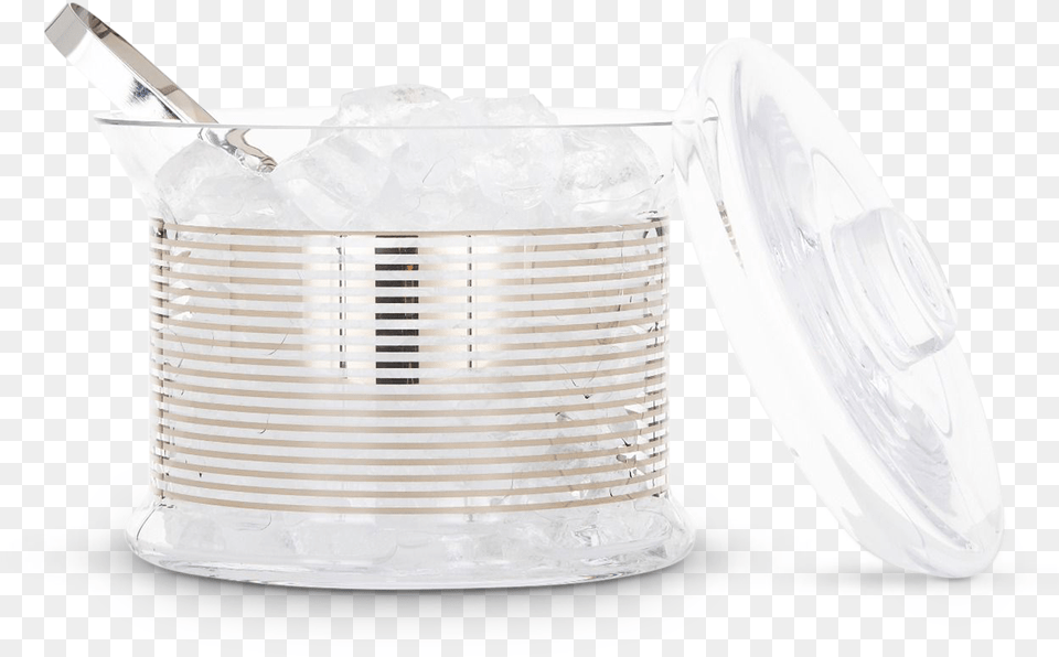 Tank Ice Bucket Platinum Stripe Tongs Laundry Basket, Cutlery Free Transparent Png