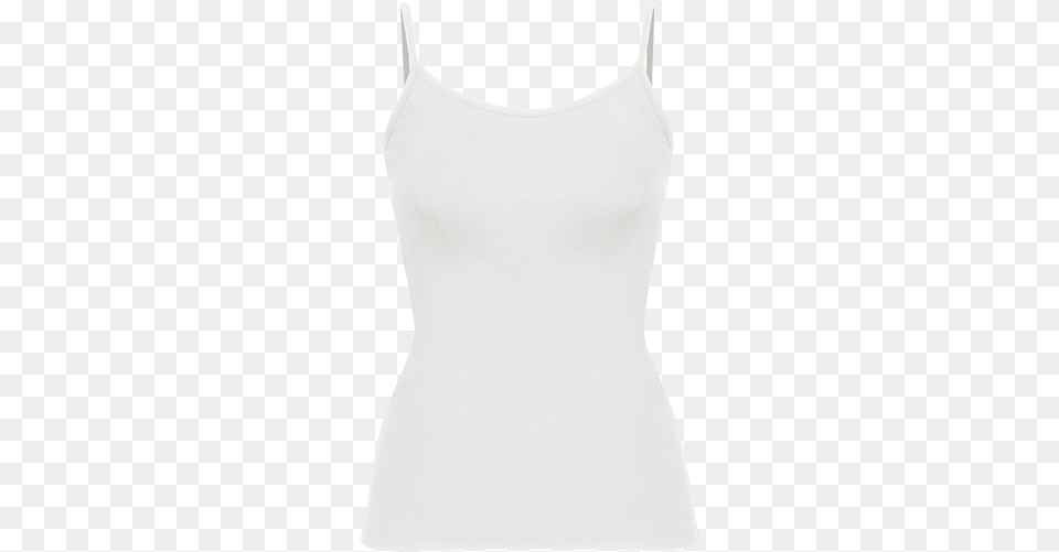 Tank Top White Spaghetti Top, Clothing, Tank Top, Person Free Png Download