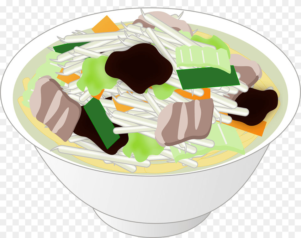 Tanmen Food Clipart, Meal, Dish, Bowl, Cream Free Transparent Png