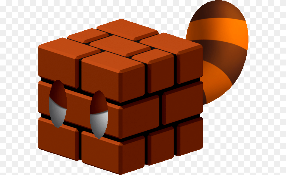 Tanooki Block Thing By Yoshigo99 D4fuegt Mario Tanooki Boo, Brick, Food, Sweets, Mailbox Free Transparent Png