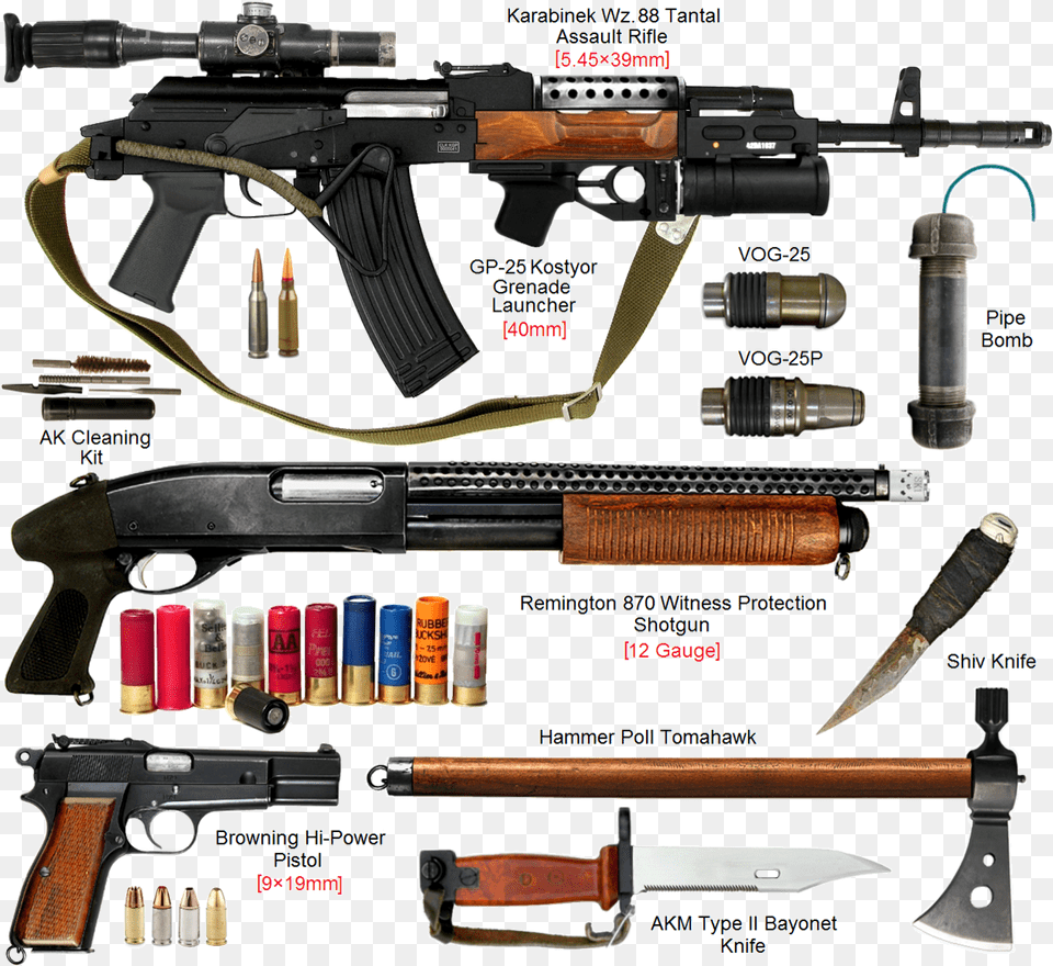 Tantal Assault Rifle Gp 25 Grenade Launcher Remington Rbg 40 Grenade Launcher, Firearm, Gun, Handgun, Weapon Png