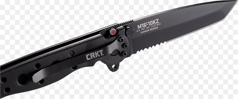 Tanto Black With Triple Point Serrations Saw Chain, Blade, Dagger, Knife, Weapon Png Image