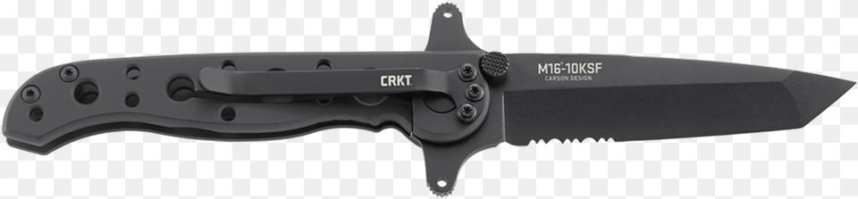 Tanto Black With Triple Point Serrations Stainless Crkt M16 Tanto, Blade, Dagger, Knife, Weapon Png