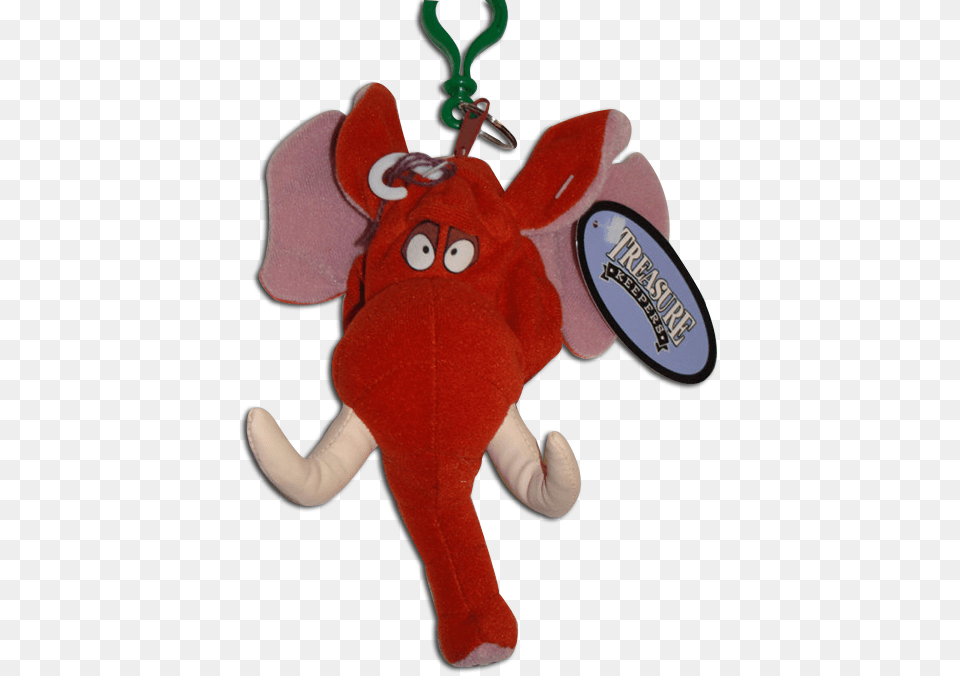 Tantor Tarzan Elephant Clip On Key Chain Treasure Keeper, Plush, Toy, Applique, Pattern Png