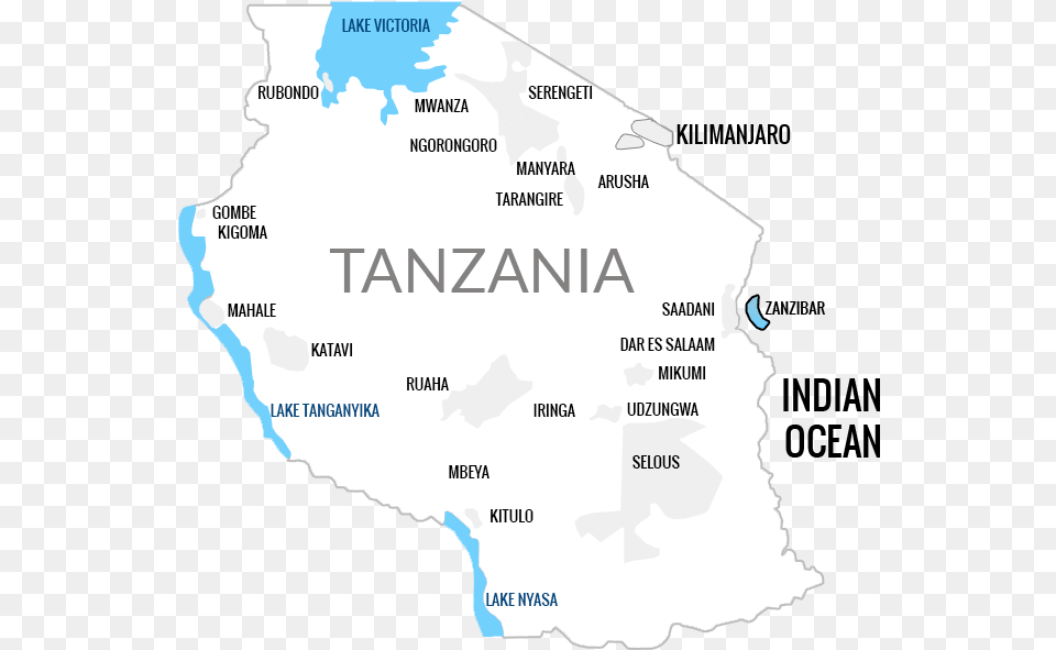 Tanzania Safari Map Map, Chart, Plot, Atlas, Diagram Png Image