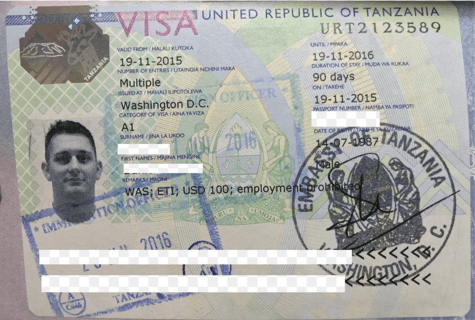 Tanzania Visa Png