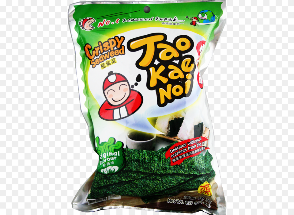 Tao Kae Noi Crispy Seaweed Original, Food, Sweets, Face, Head Free Transparent Png
