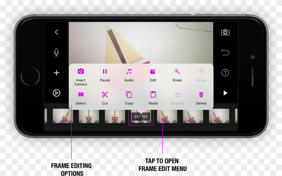 Tap Anywhere Outside To Close The Frame Edit Menu Iphone, Electronics, Mobile Phone, Phone Free Transparent Png