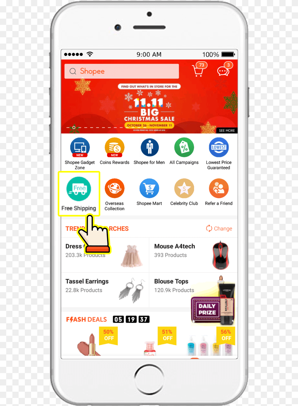 Tap On 39view Voucher39 To Go To 39my Vouchers39 Where Shopee Indonesia, Electronics, Mobile Phone, Phone, Person Free Png