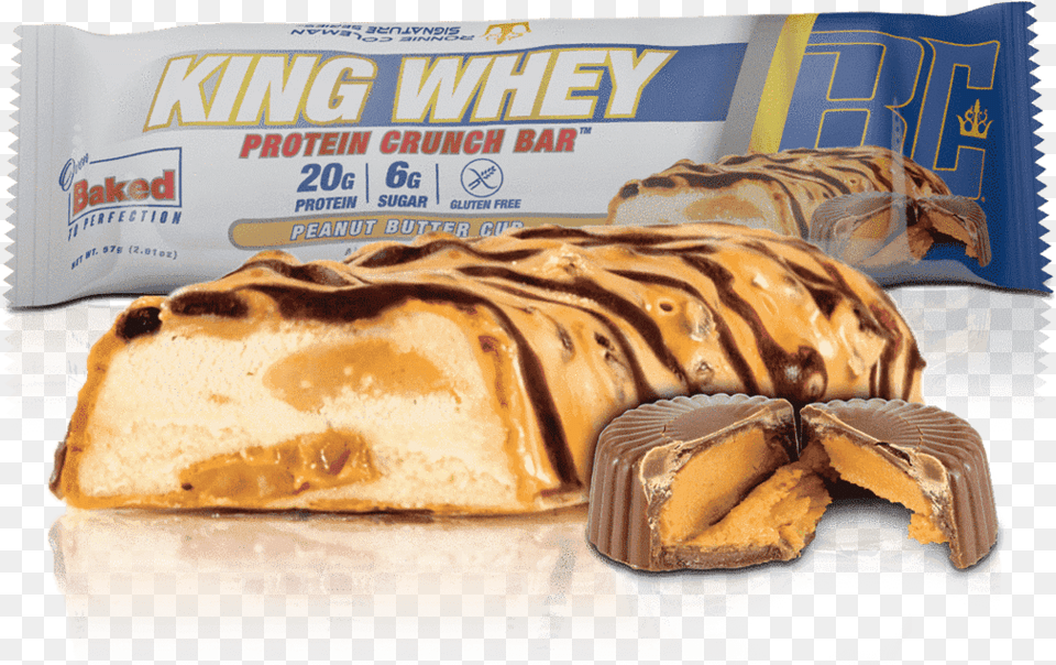 Tap To Expand King Whey Protein Crunch Bar, Food, Peanut Butter, Bread, Caramel Png Image