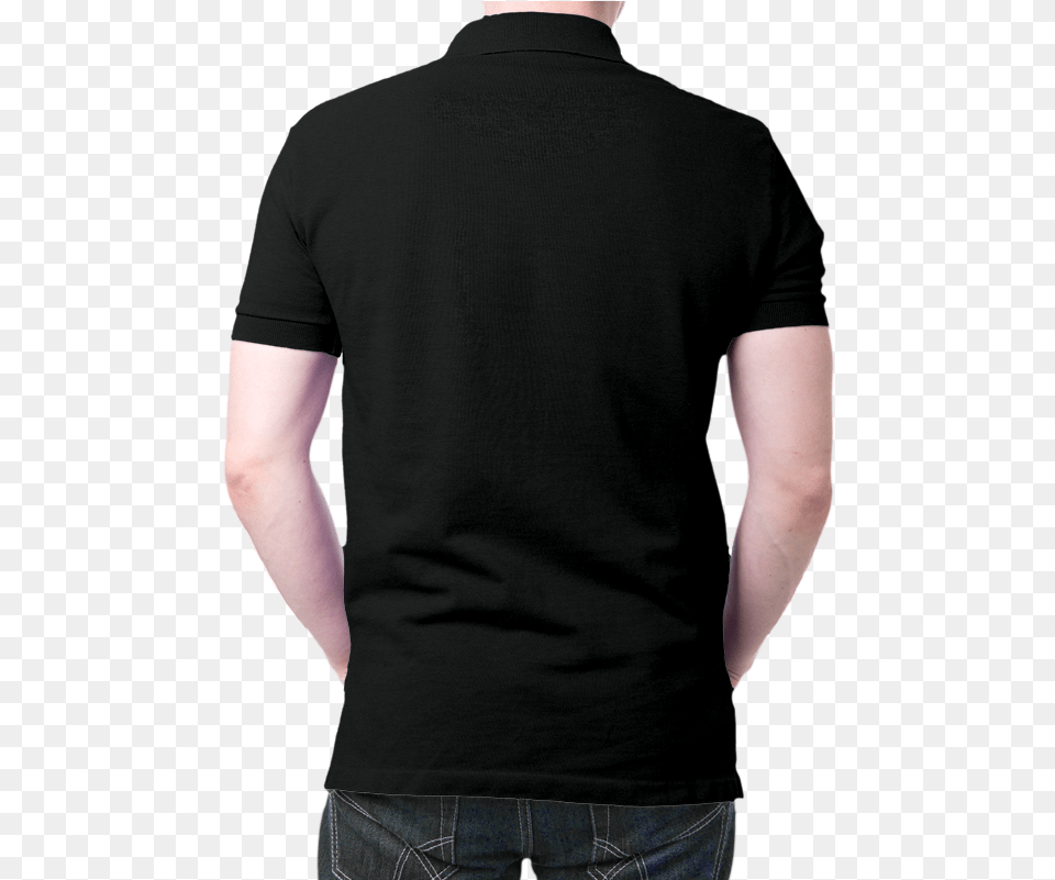 Tap To Expand Navy Blue Polo T Shirt Back Side, T-shirt, Clothing, Person, Man Free Png