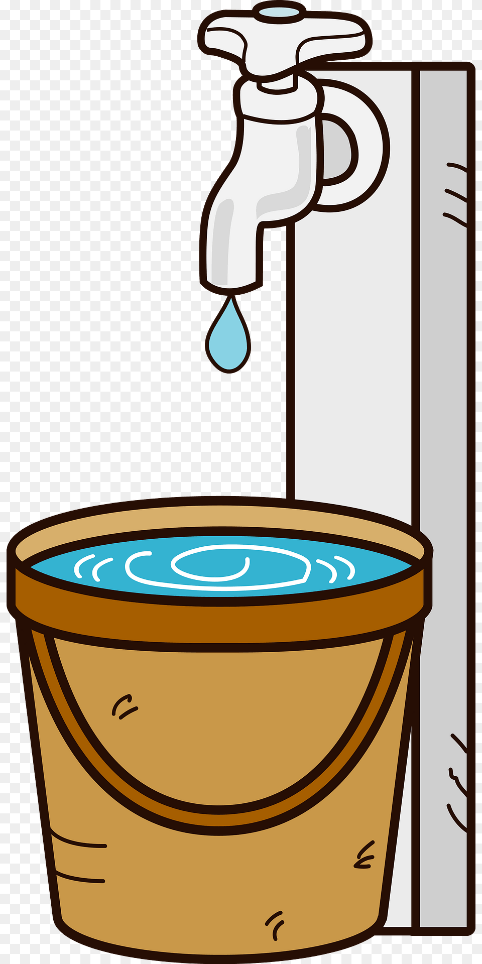 Tap Water Supply Dripping Into A Bucket Clipart Free Transparent Png