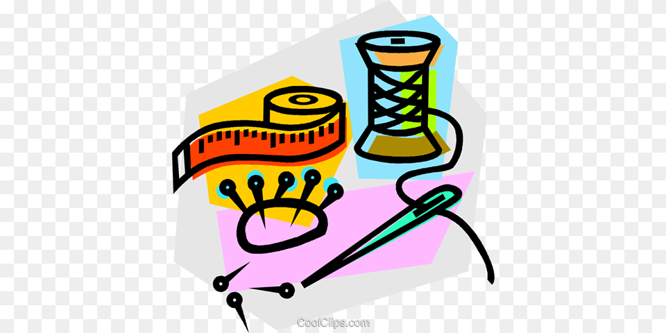 Tape Measure Pins Needle And Thread Royalty Vector Clip Art, Sewing, Dynamite, Weapon Free Png Download