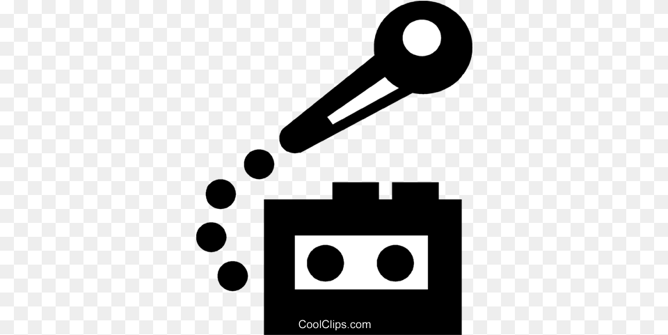 Tape Recorder And Microphone Royalty Vector Clip Art Clipart Tape Recorder With Microphone, Lighting Free Png Download