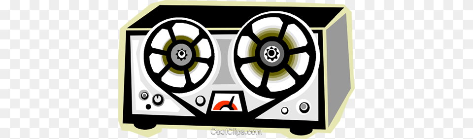 Tape Recorder Royalty Vector Clip Art Illustration, Machine, Wheel, Reel Free Transparent Png
