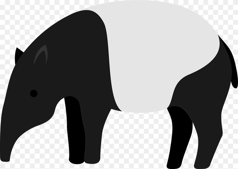 Tapir Black And White Clipart, Animal, Mammal, Wildlife, Anteater Free Png Download