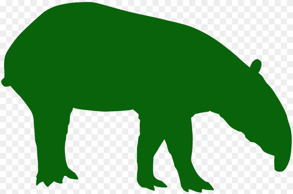 Tapir Silhouette, Animal, Bear, Mammal, Wildlife Free Png
