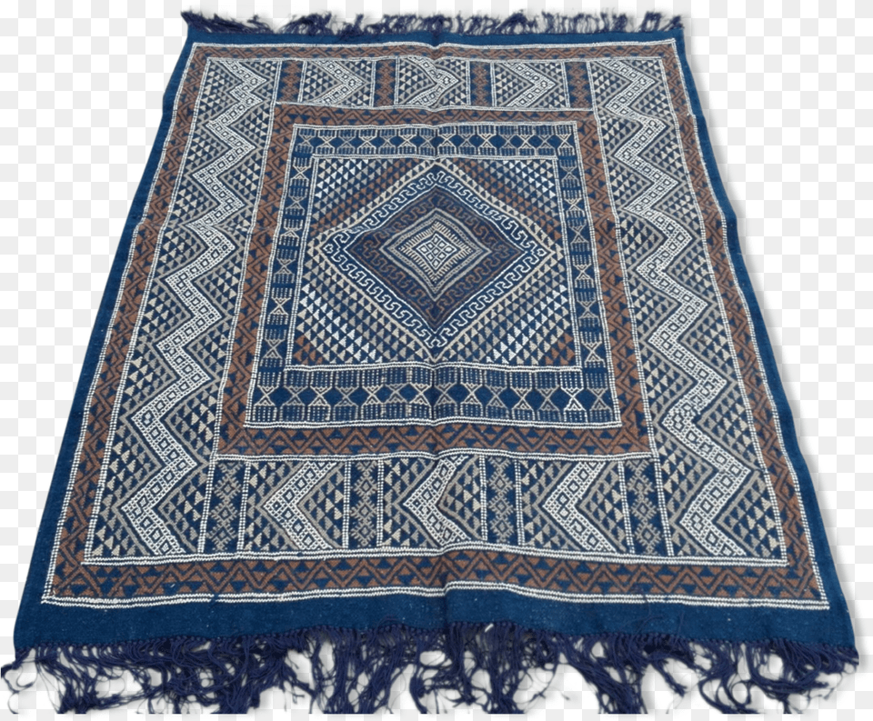 Tapis Berbre Fait La Main En Pure Laine Bleu 120 Crochet, Home Decor, Rug, Clothing, Coat Png