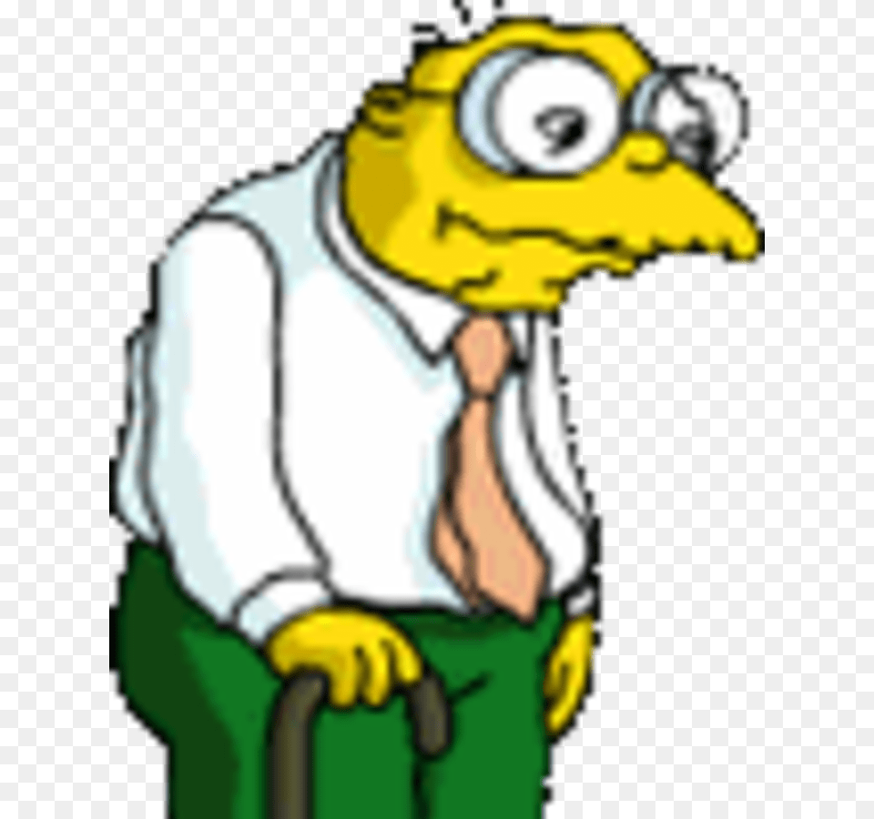 Tapped Out Wiki Old Guy From Simpsons, Animal, Bird, Vulture, Person Png Image