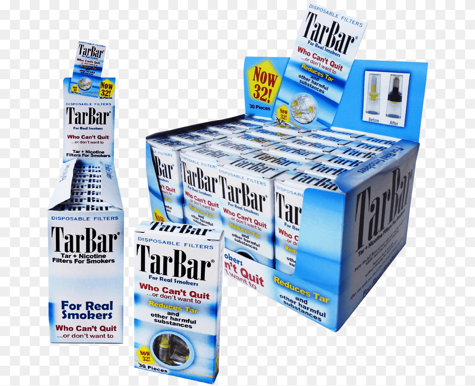 Tarbar Cigarette Filters 10 Packs Compare With Nic, Box, Advertisement, Cardboard, Carton Free Png Download