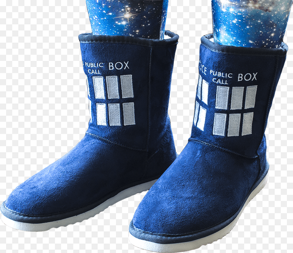 Tardis Boot Slippers Doctor Who Slippers, Clothing, Footwear, Shoe Free Png Download