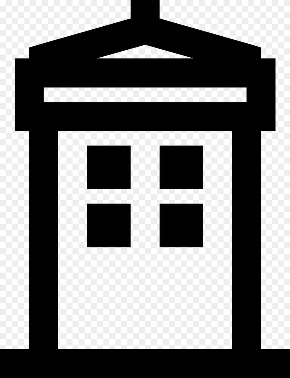 Tardis Icon Icon, Gray Free Png Download