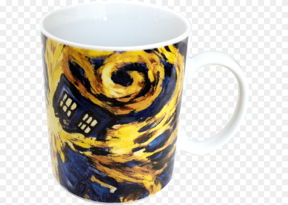 Tardis Van Gogh, Cup, Beverage, Coffee, Coffee Cup Png