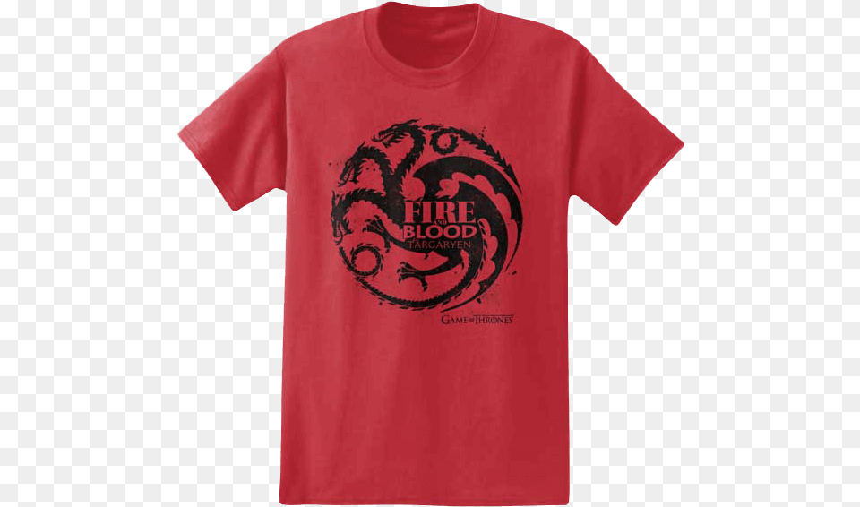Targaryen Fire And Blood T Shirt Game Of Thrones Targaryen Logo, Clothing, T-shirt Free Transparent Png