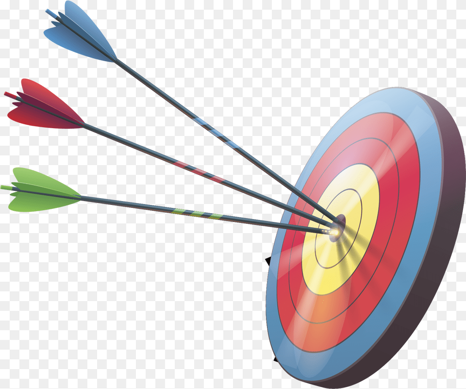 Target Archery Arrow Darts Archery Arrows On Transparent Transparent Target Arrow, Weapon, Game Free Png Download