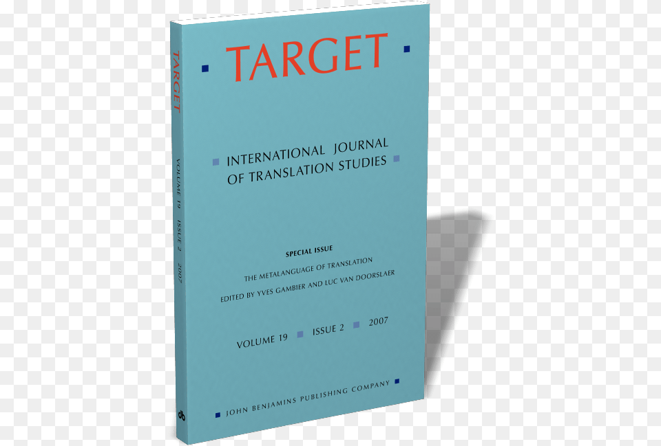 Target International Journal Of Translation Studies, Book, Publication, Text Png