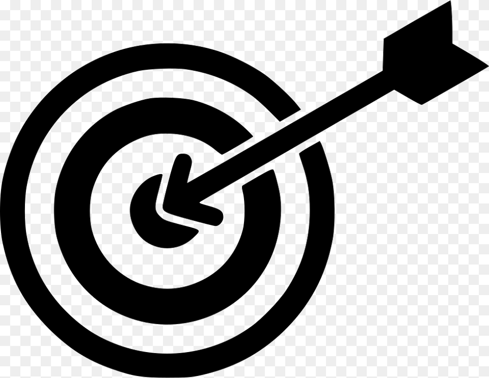 Target Svg Arrow Icon Mission Clipart Black And White, Game, Darts Png