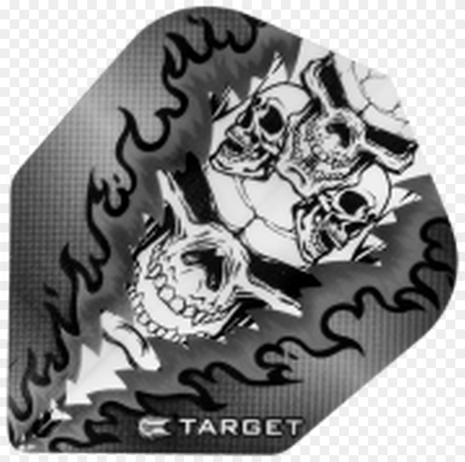 Target Vision Black Mirror Flame Skulls Floral Design, Accessories, Formal Wear, Tie, Adult Free Png