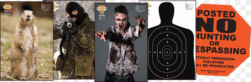 Targets 4 Less Paper Targets Paper Shooting Targets Paper Zombie Archery Targets, Adult, Person, Man, Male Free Png