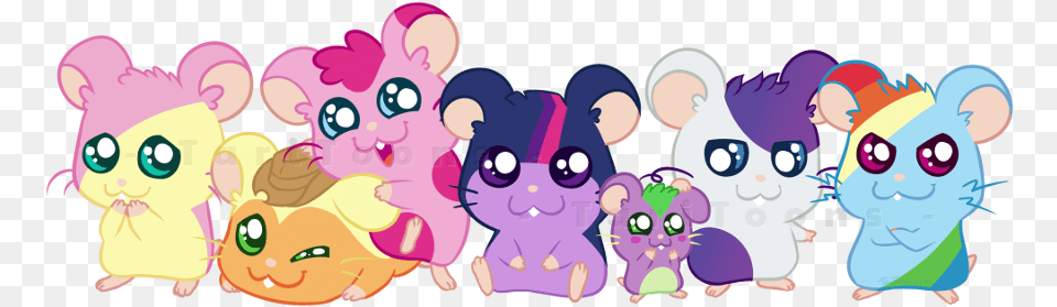 Taritoons Fluttershy Group Hamster Hamsterfied My Little Pony Hamster, Purple, Art, Graphics, Person Png Image