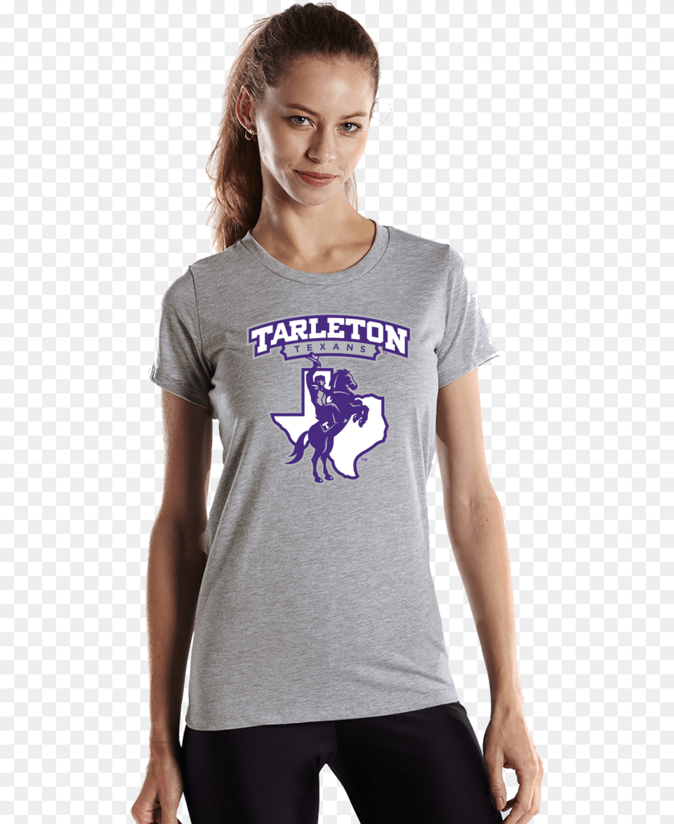 Tarleton Texans Women39s Recycled Tee James Madison University Dukes Sackpack Purple, Clothing, T-shirt, Female, Girl Free Png