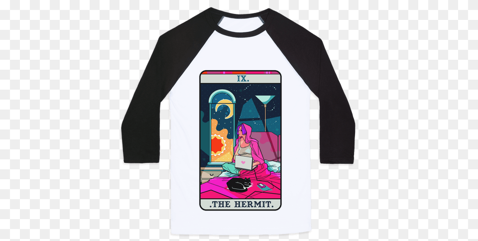 Tarot Card Baseball Tees Lookhuman, Clothing, Long Sleeve, Sleeve, T-shirt Png Image