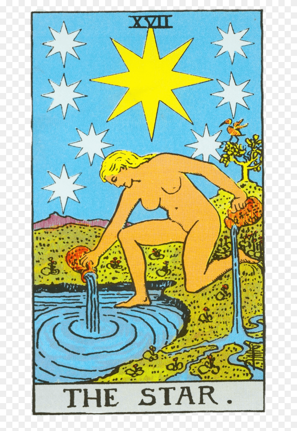 Tarot Card The Star, Baby, Book, Person, Publication Png Image