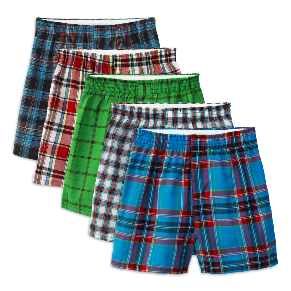 Tartan Plaid Boxer 5 Pack Assorted Boxer Shorts Free Png